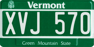 VT license plate XVJ570