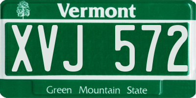 VT license plate XVJ572