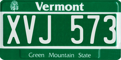 VT license plate XVJ573
