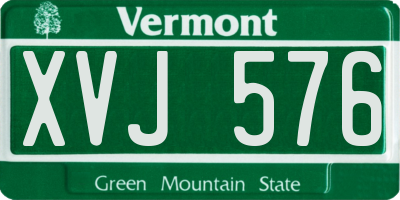 VT license plate XVJ576