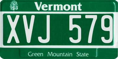 VT license plate XVJ579