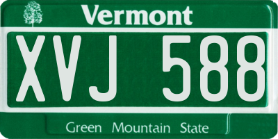 VT license plate XVJ588