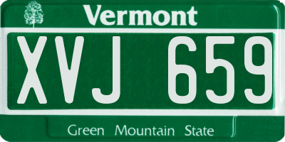 VT license plate XVJ659