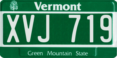 VT license plate XVJ719