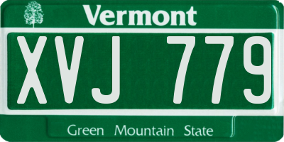 VT license plate XVJ779
