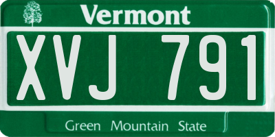 VT license plate XVJ791
