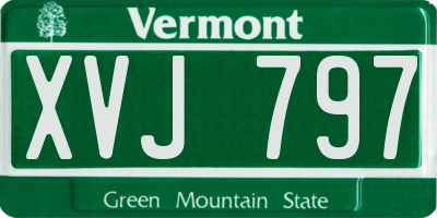 VT license plate XVJ797