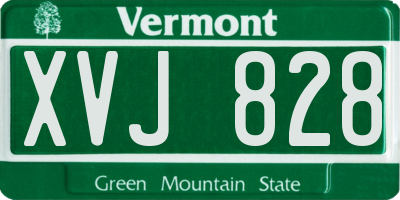 VT license plate XVJ828