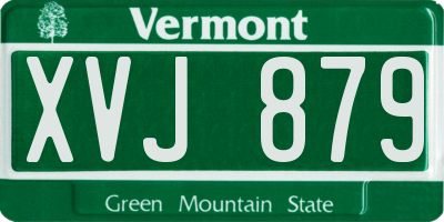 VT license plate XVJ879