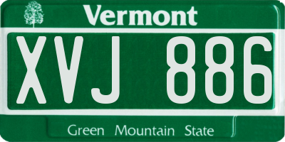 VT license plate XVJ886