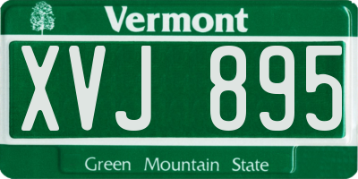 VT license plate XVJ895