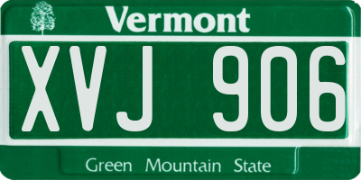 VT license plate XVJ906