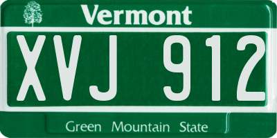 VT license plate XVJ912
