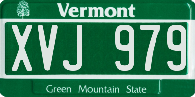 VT license plate XVJ979