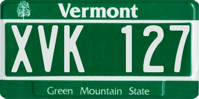 VT license plate XVK127