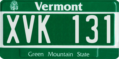 VT license plate XVK131
