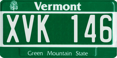 VT license plate XVK146