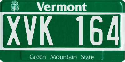 VT license plate XVK164