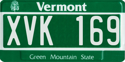 VT license plate XVK169