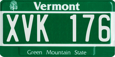 VT license plate XVK176