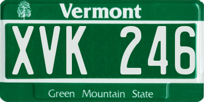 VT license plate XVK246