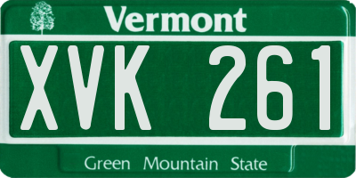 VT license plate XVK261