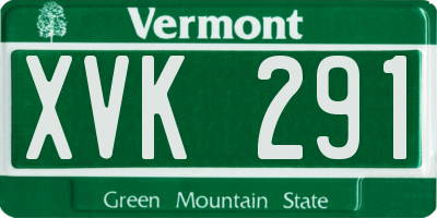 VT license plate XVK291