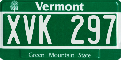 VT license plate XVK297