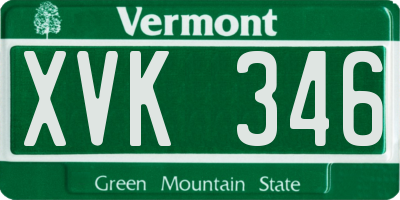 VT license plate XVK346