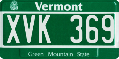 VT license plate XVK369
