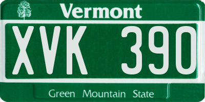 VT license plate XVK390