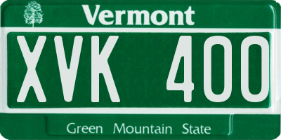 VT license plate XVK400