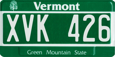VT license plate XVK426