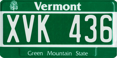 VT license plate XVK436