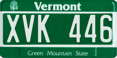VT license plate XVK446