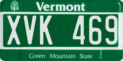 VT license plate XVK469