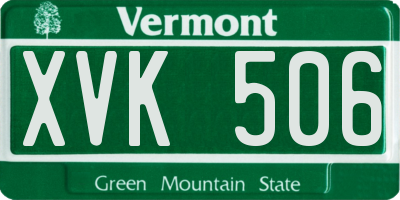 VT license plate XVK506