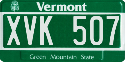VT license plate XVK507