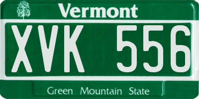 VT license plate XVK556