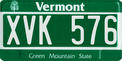 VT license plate XVK576