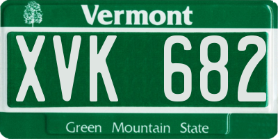 VT license plate XVK682