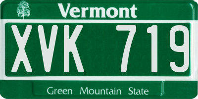VT license plate XVK719