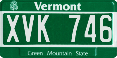 VT license plate XVK746