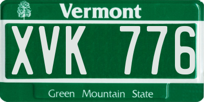 VT license plate XVK776