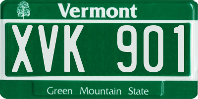 VT license plate XVK901