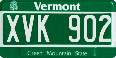 VT license plate XVK902