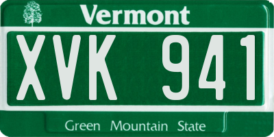 VT license plate XVK941