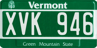 VT license plate XVK946