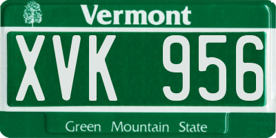 VT license plate XVK956