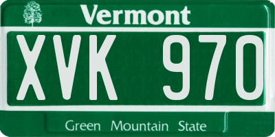 VT license plate XVK970